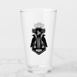 Copo De Pint Thor's Hammer and Ravens Glass