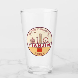 Copo De Pint Tianjin China City Skyline Emblem