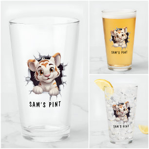 Copo De Pint Tigre Bonito Desenho Animado Novidade Divertida No