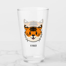 Copo De Pint Tigre de Cartoon Sorridente