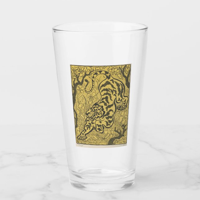 Copo De Pint Tigre na selva (animal selvagem) (por Paul Ranson) (Frente)