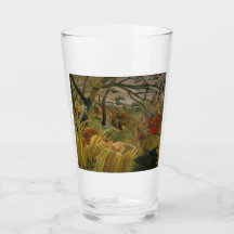 Tigre surpreendido em uma tempestade tropical