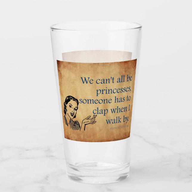 Copo De Pint Tinta de 50 engraçada da Princesa SlipperyJoe (Frente)