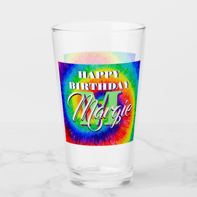 Copo De Pint Tinta de Álcool Rainbow Tie-Dye (Frente)