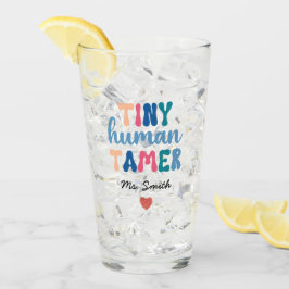 Copo De Pint Tiny Human Tamer | Nome Personalizado do Professor
