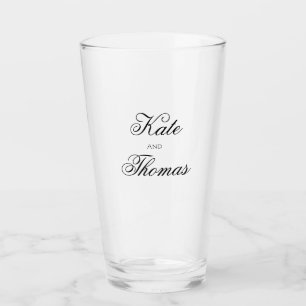 Copo De Pint Tipografia Chic - Noiva Personalizada e Nomes de G