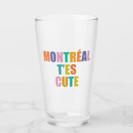 Copo De Pint Tipografia da cidade de Montreal, colorida moderna