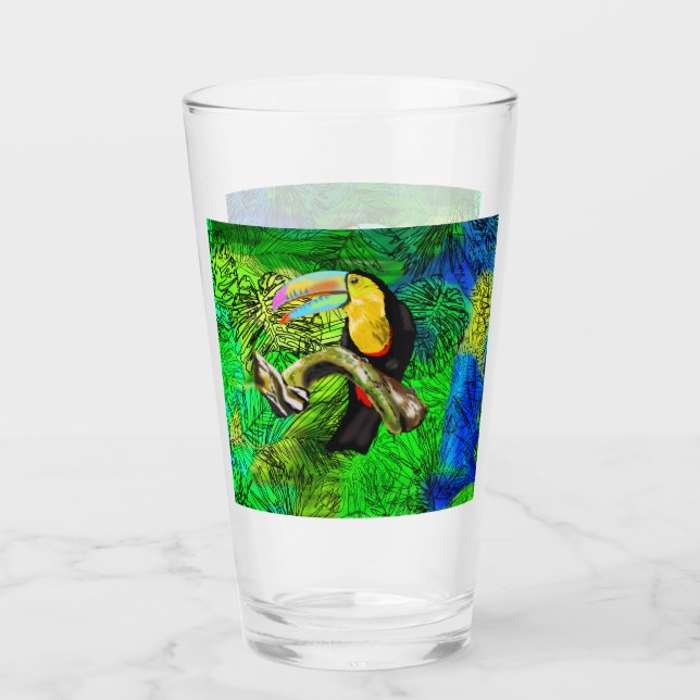 Copo De Pint Toco Toucan Bird Glass - Exotic (Verso)