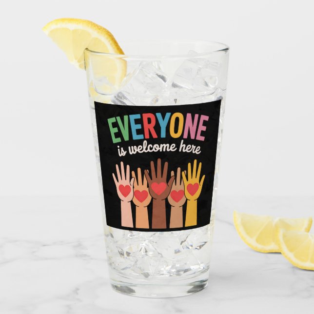 Copo De Pint Todo Mundo É Bem-Vindo Aqui (Gelo frontal)