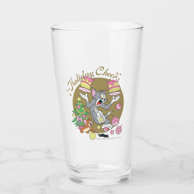 Copo De Pint Tom e Jerry Holiday Cheer (Frente)