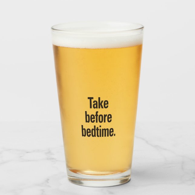 Copo De Pint Tome antes de dormir (Frente (Preenchido))