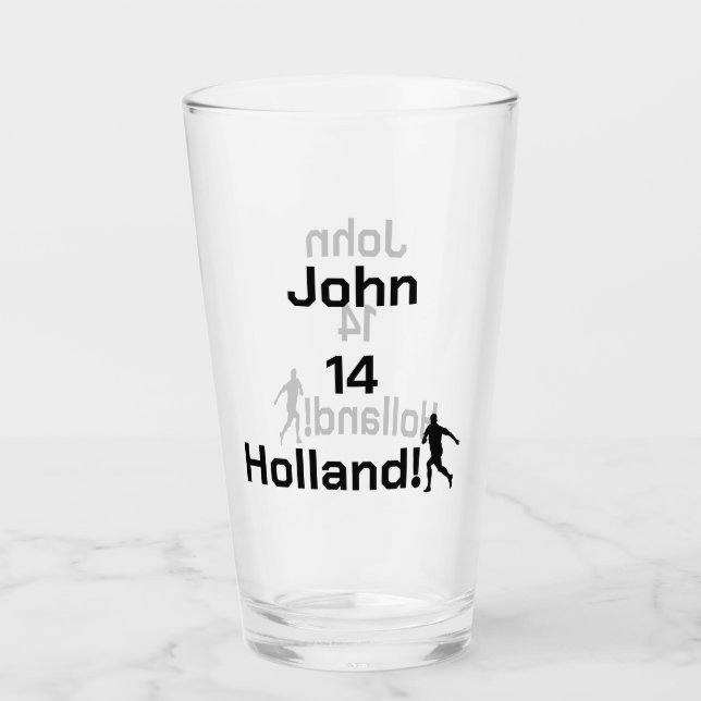 Copo De Pint Torcida Minimalista Oranje Personalizada (Frente)