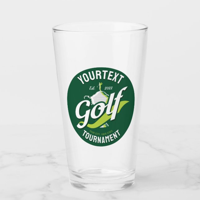 Copo De Pint Torneio de Golfe do nome Pro Golf Torphy Golfing (Frente)