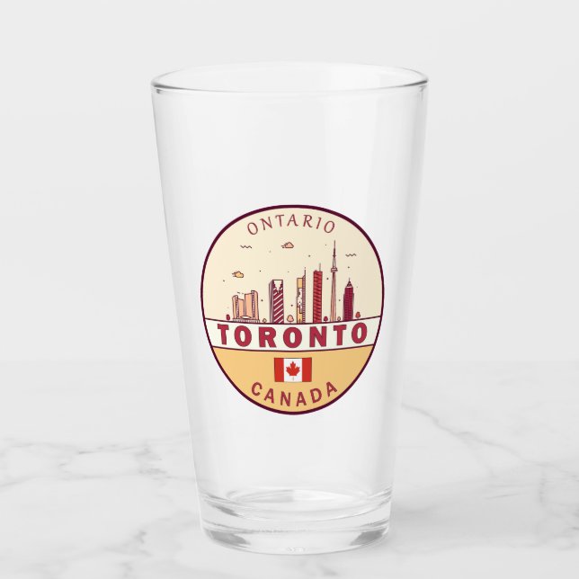 Copo De Pint Toronto Canada City Skyline Emblem (Frente)