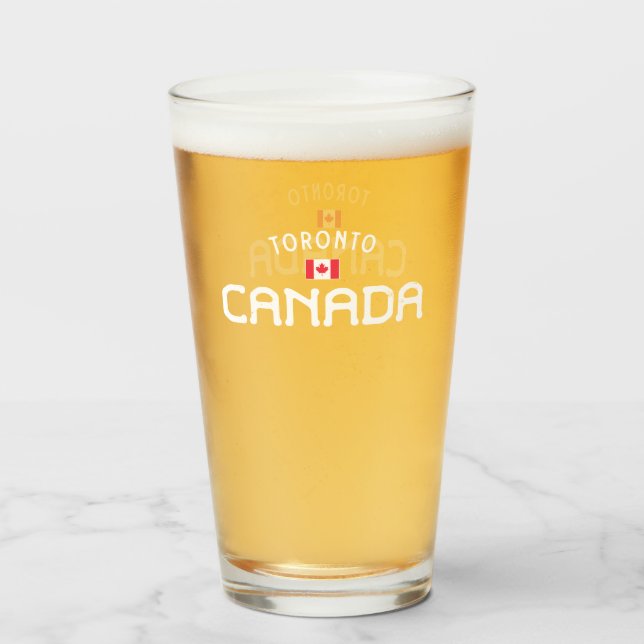 Copo De Pint Toronto Distante Canadá (Frente (Preenchido))
