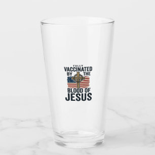 Copo De Pint Totalmente Vacinado pelo Sangue de Jesus Patriótic