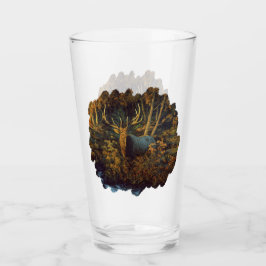 Copo De Pint Touro Elk na Floresta do outono