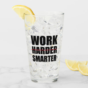 Copo De Pint Trabalhe Mais Inteligente Não Mais Motivacional