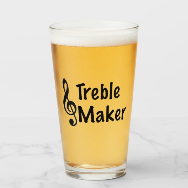 Copo De Pint Treble Maker Music Humor Treble Clef (Frente (Preenchido))