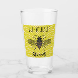 Copo De Pint Trendy BEE Yself Yellow Polkadot DECOR Nomeado