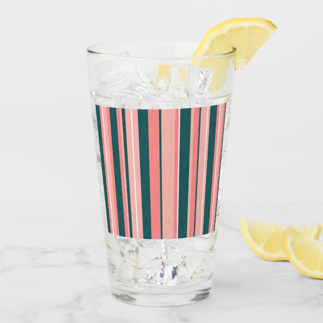 Copo De Pint Trendy Modern Boho Chic Retro Stripes (Gelo traseiro)