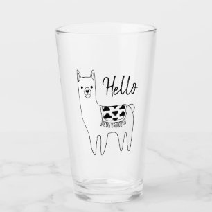 Copo De Pint Trendy Modern Sketchy Aztec Llama