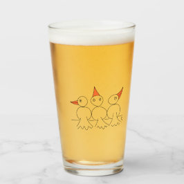 Copo De Pint Três aves no arame
