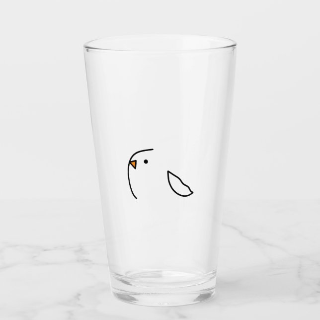 Copo De Pint Três aves no arame (Frente)