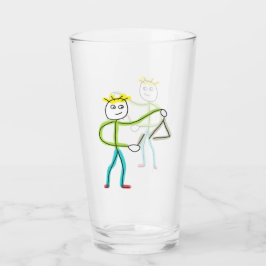 Copo De Pint Triângulo Tocando Stickman