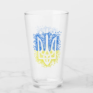 Copo De Pint Tridente de emblem ucraniano trizub espalhando cor