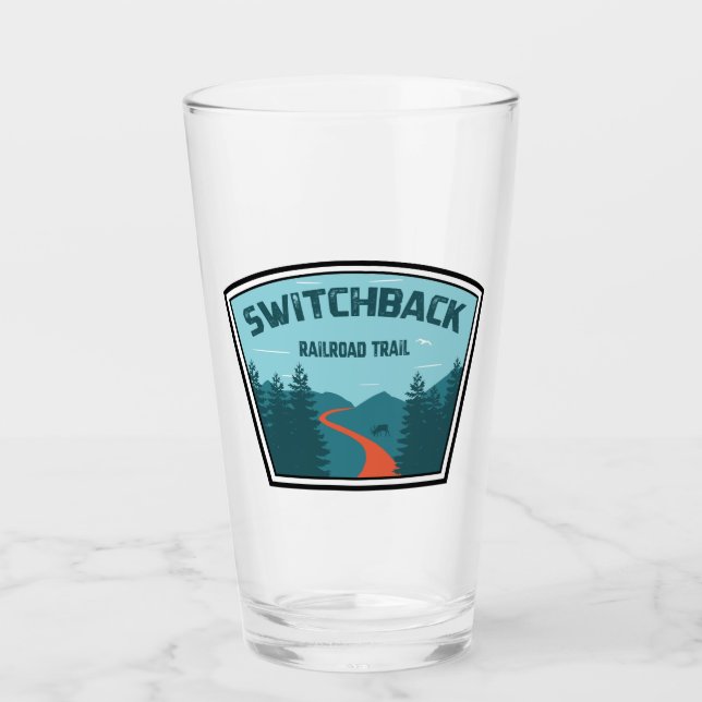 Copo De Pint Trilha de Caminho de Ferro de Switchback (Frente)