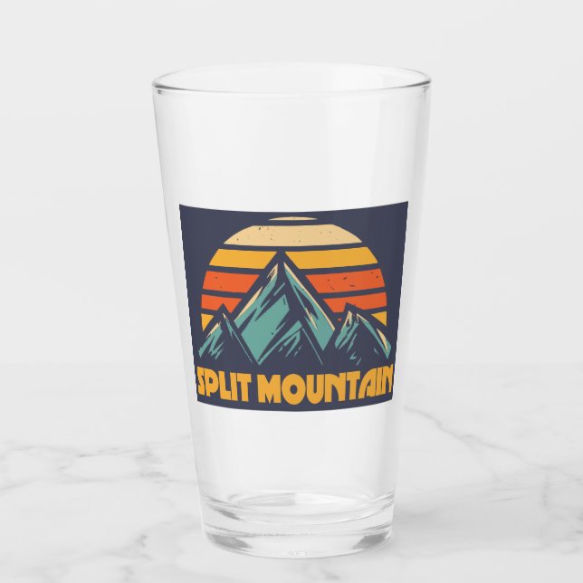 Copo De Pint Trilha Montanha da Califórnia Retro Turquoise (Frente)