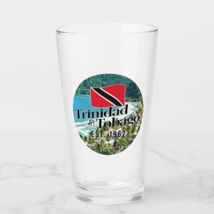Copo De Pint "Trinidad e Tobago Est. Praia de 1962" com Bandeir