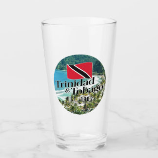 Copo De Pint "Trinidad e Tobago Est. Praia de 1962" com Bandeir