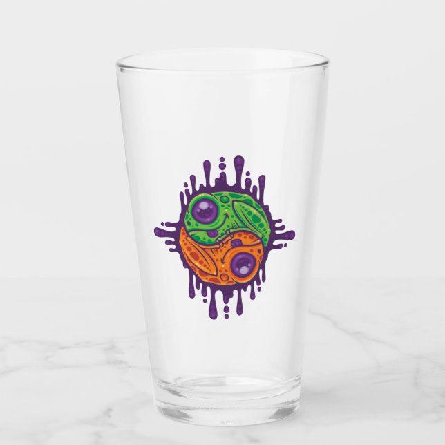 Copo De Pint Trippy Drippy Frog Yin Yang (Frente)