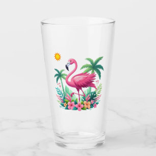 Copo De Pint Tropical/Flórida rosa flamingo