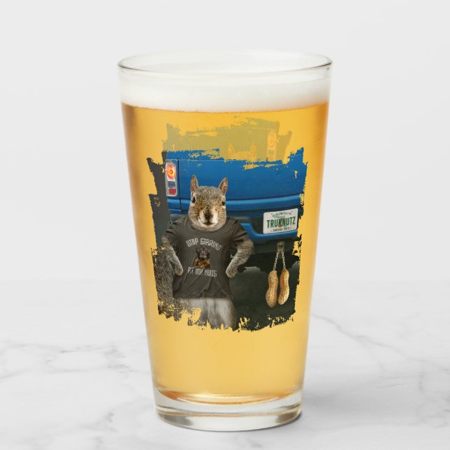 Copo De Pint Truk Nutz - loucos engraçados de caminhão de esqui (Frente (Preenchido))