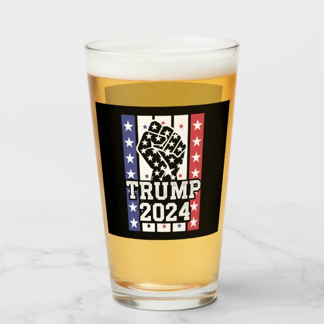 Copo De Pint Trump 2024 Fist Outlaw Hillbilly J.D.Vance 2024 (Frente (Preenchido))
