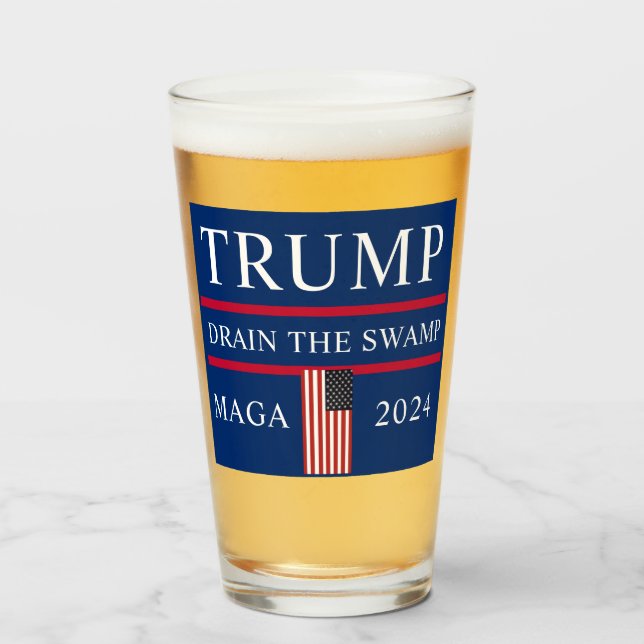 Copo De Pint Trump Drain the Swamp Tumbler (Frente (Preenchido))