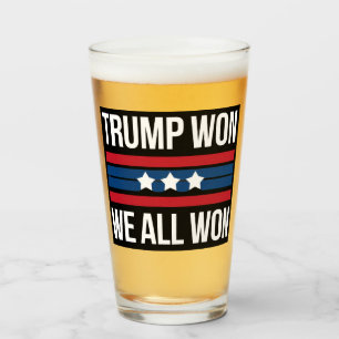 Copo De Pint Trump Won Nós Todos Ganhamos 2024 EUA Flag Trump W