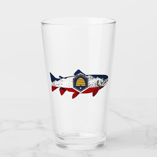 Copo De Pint Truta de Utah Peixe (Frente)