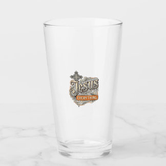 Copo De Pint Tudo de Jesus Tipografia Cristã Vintage Desi