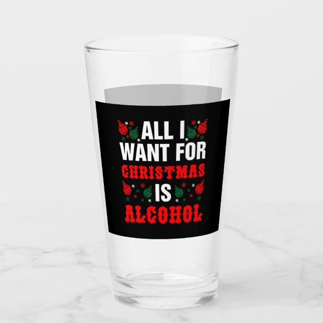 Copo De Pint Tudo O Que Eu Quero É Álcool (Frente)