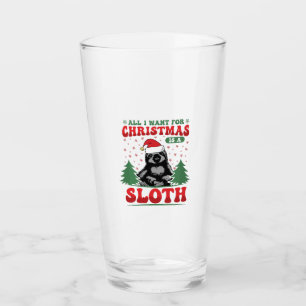 Copo De Pint Tudo o que quero no Natal é um Sloth