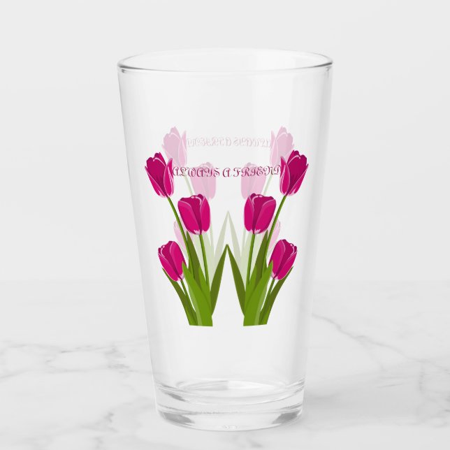 Copo De Pint Tulips Glass Cups (Frente)