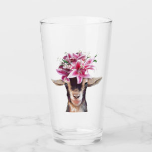 Copo De Pint Tumbador de vidro de 16 oz Lily, a Cabra