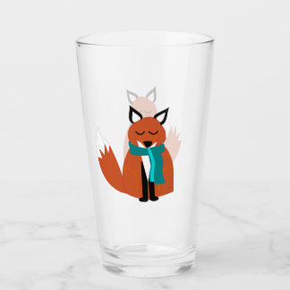 Copo De Pint Tumbler acolhedor do vidro do Fox da laranja