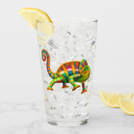 Copo De Pint Tumbler colorido do vidro do lagarto do camaleão