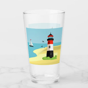 Copo De Pint Tumbler de Design de Cena de Farol
