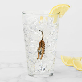 Copo De Pint Tumbler de esticão feliz do vidro do tigre